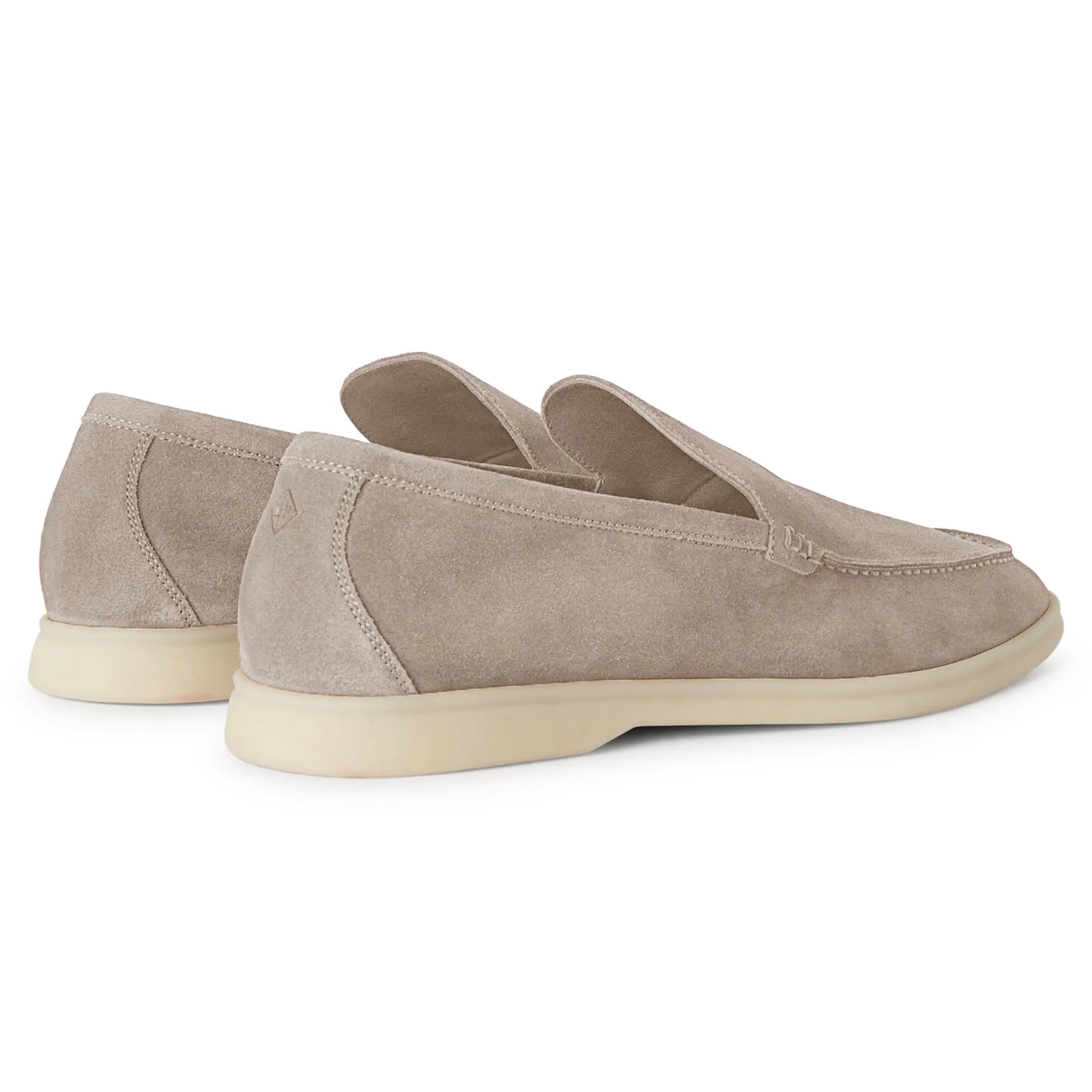 Back Side View of Loro Piana Summer Walk Suede Classic Beige Loafers FAE8124_D840